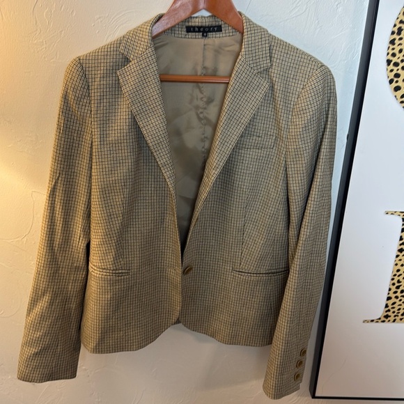 Theory Plaid Wool Blazer - Picture 8 of 8